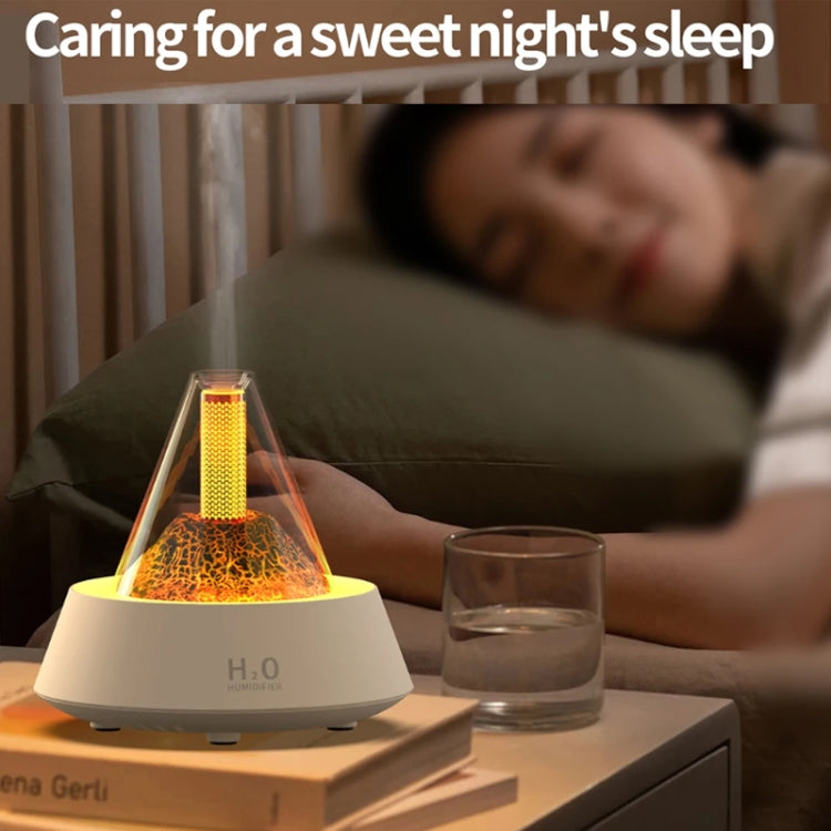 80ml Volcanic Lava Aromatherapy Humidifier With Colorful Lights USB Plug Power(White) - free shipping - PMC TechLife - Order now!