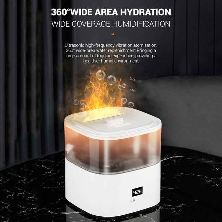 JSQ-58 1.1L large Capacity Digital Display Flame Atomization Humidifier, Color: Matt Black(EU Plug) - free shipping - PMC TechLife - Order now!