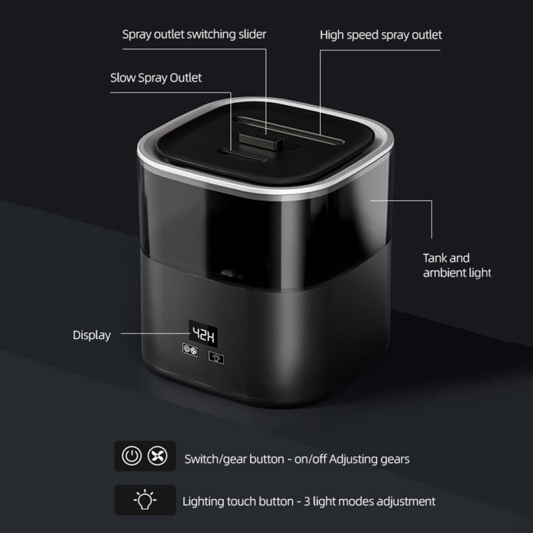 JSQ-58 1.1L large Capacity Digital Display Flame Atomization Humidifier, Color: White(UK Plug) - free shipping - PMC TechLife - Order now!