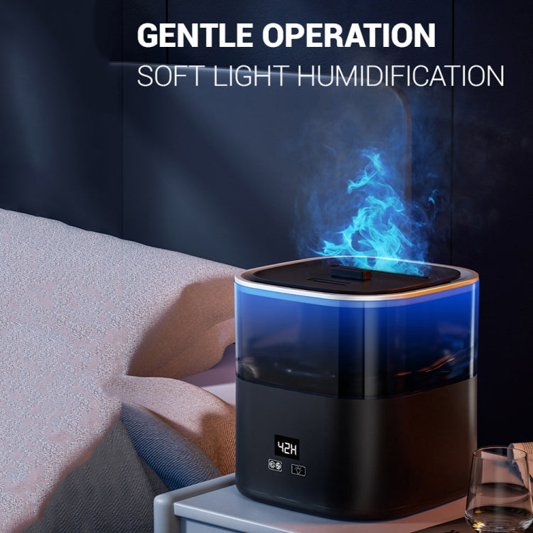 JSQ-58 1.1L large Capacity Digital Display Flame Atomization Humidifier, Color: Matt Black(US Plug) - free shipping - PMC TechLife - Order now!