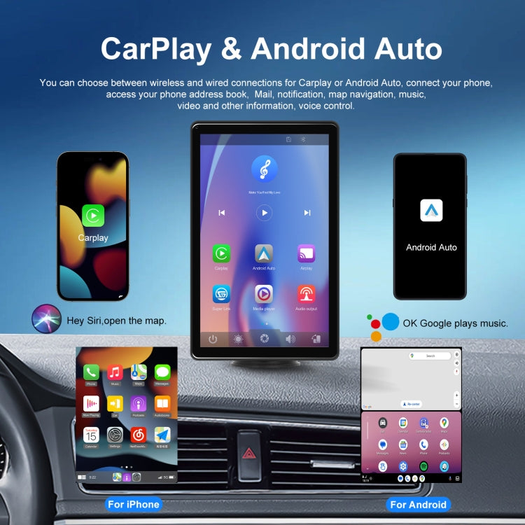 8-inch Car Full Touch Screen Player Supports Horizontal and Vertical CarPlay / Android Auto, Spec: With Camera - Car MP3 & MP4 & MP5 by PMC Jewellery | Online Shopping South Africa | PMC Jewellery | Buy Now Pay Later Mobicred