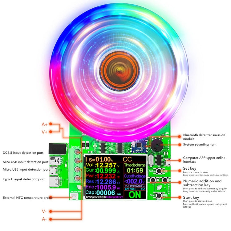 ATORCH Voltage Digitally Controlled Adjustable Constant Current Discharge Load Aging Tester, US Plug(180W DL24P) - Battery & Resistance Tester by PMC TechLife | Online Shopping South Africa | PMC TechLife | Buy Now Pay Later Mobicred
