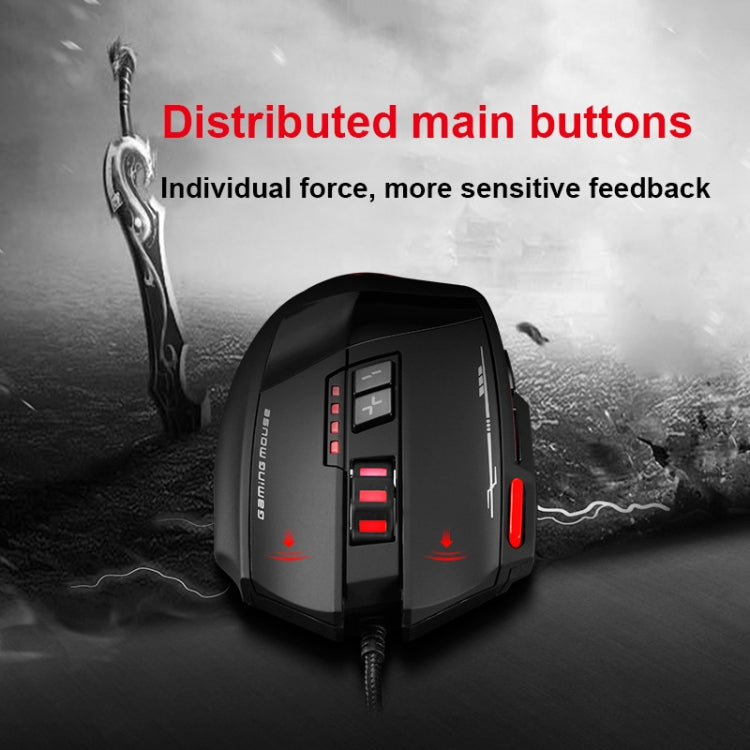 ZELOTES C19 12-Keys Ergonomic Programming Custom Wired Mouse(Black) - free shipping - PMC TechLife - Order now!