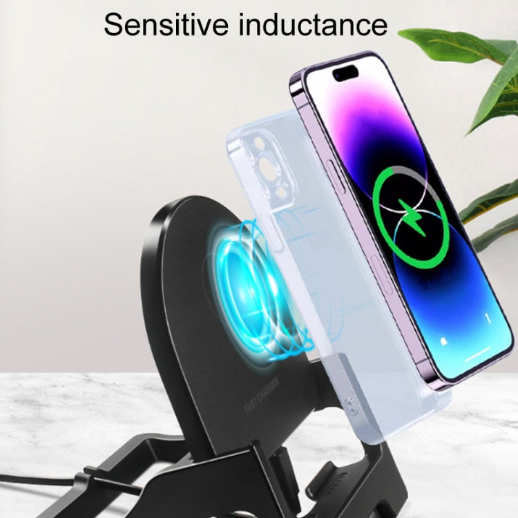 15W Desktop Vertical Cell Phone Wireless Charging Stand(Black) - Wireless Charger Holders by PMC Jewellery | Online Shopping South Africa | PMC Jewellery | Buy Now Pay Later Mobicred