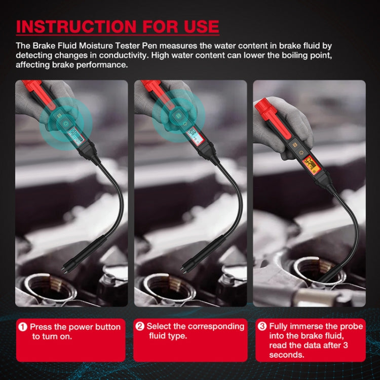 HABOTEST HT663L Motorcycle Vehicle Brake Fluid Moisture Detection Pen - free shipping - PMC Jewellery - Order now!