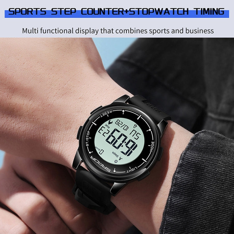 SANDA Student Sports Watch Calorie Counting Electronic Watch Sleep Monitoring Smart Watch(Gold Black) - Silicone Strap Watches by SANDA | Online Shopping South Africa | PMC Jewellery | Buy Now Pay Later Mobicred