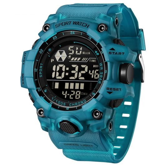 SANDA Outdoor Sports Watch Simple Multifunction Electronic Watch(Turquoise Blue) - Sport Watches by SANDA | Online Shopping South Africa | PMC Jewellery | Buy Now Pay Later Mobicred