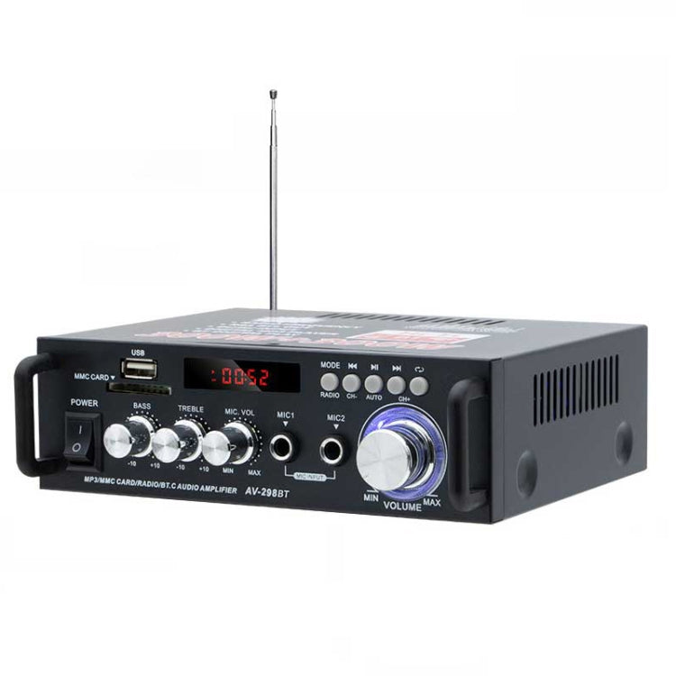 AV-298BT 300W+300W Hi-Fi Stereo Amplifier Bluetooth Home Audio Karaoke Digital Amplifier AU Plug -  by PMC TechLife | Online Shopping South Africa | PMC TechLife | Buy Now Pay Later Mobicred