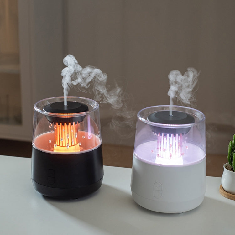 Raindrop Candlelight Aromatherapy Diffuser Air Humidifier with Colorful Lights EU Plug White - free shipping - PMC TechLife - Order now!
