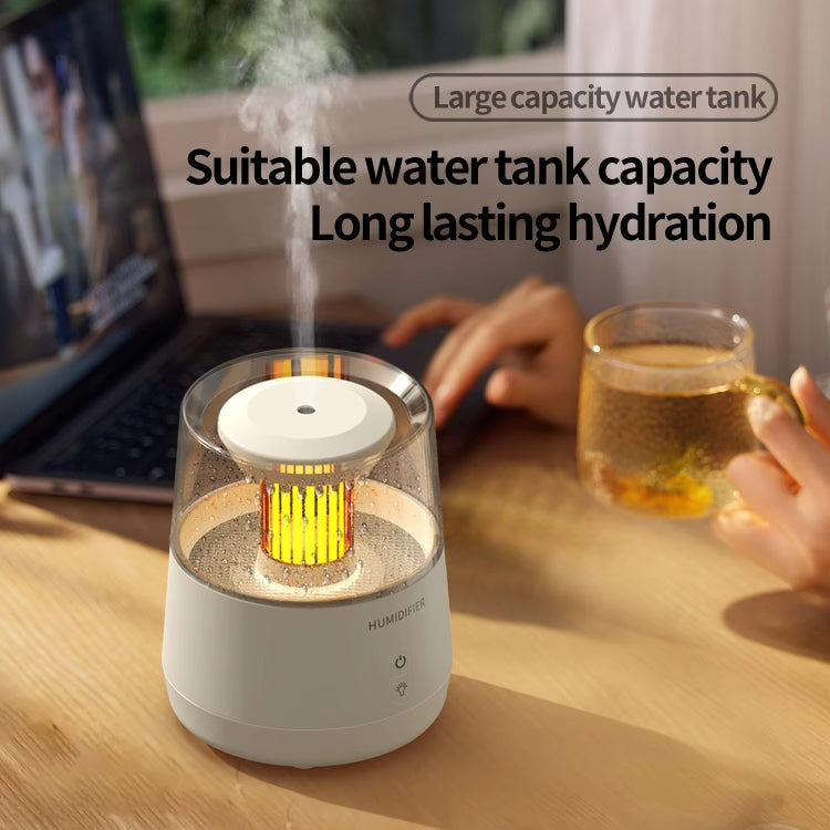 Raindrop Candlelight Aromatherapy Diffuser Air Humidifier with Colorful Lights EU Plug White - free shipping - PMC TechLife - Order now!