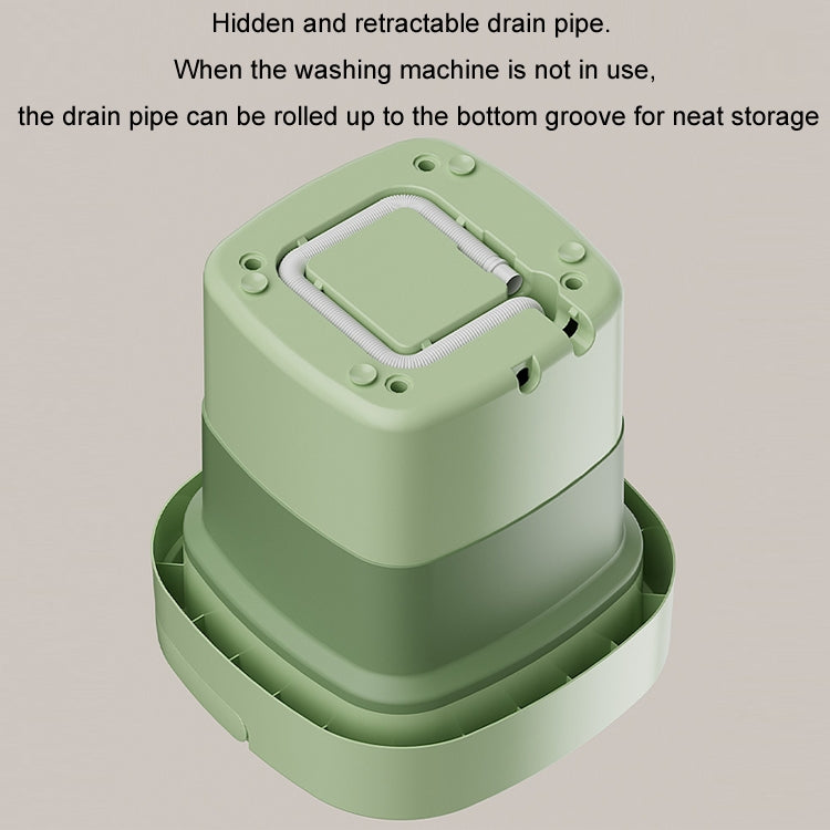 Fully Automatic Mini Foldable Washing Machine With Dehydration Function, Size: EU Plug(Green) - free shipping - PMC TechLife - Order now!