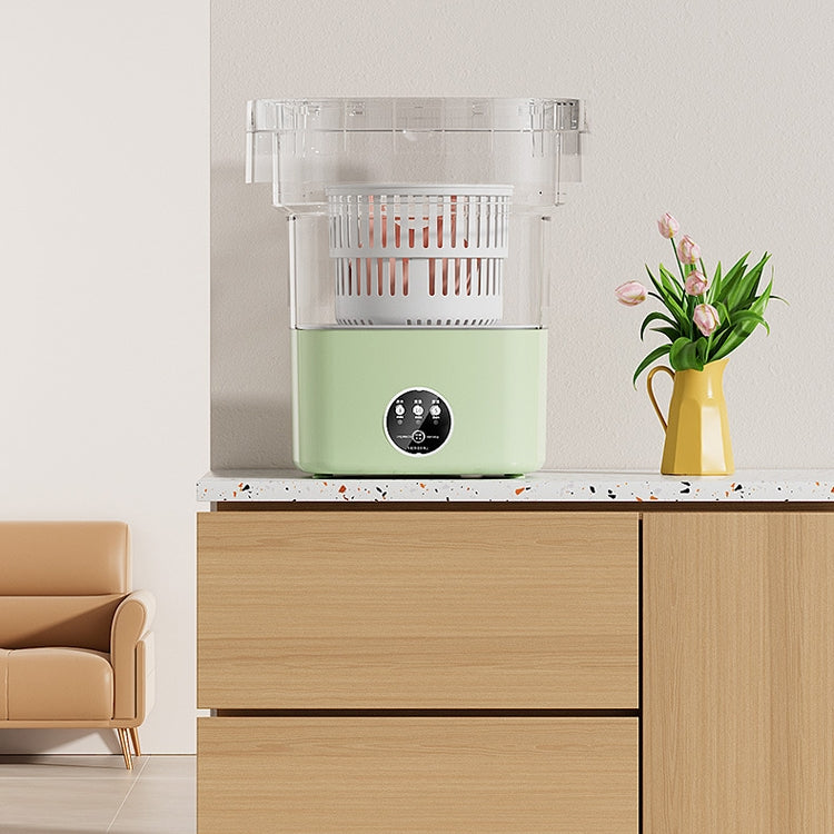 Fully Automatic Mini Foldable Washing Machine With Dehydration Function, Size: UK Plug(Green) - free shipping - PMC TechLife - Order now!