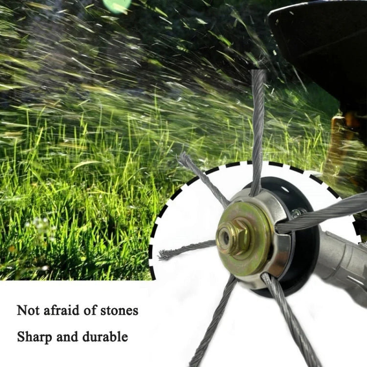 Steel Wire Weeding Wheel Twisted Wire Weeding Disc Mower Blade Accessories, Spec: 6-heads - Lawn Mower, Saws & Accessories by PMC Jewellery | Online Shopping South Africa | PMC Jewellery | Buy Now Pay Later Mobicred