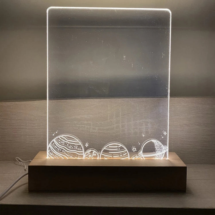 LED Light Solid Wood Luminous Base for Resin Art Acrylic Glass Lights Rectangular 30cm(White Light) - free shipping - PMc TechLife - Order now!