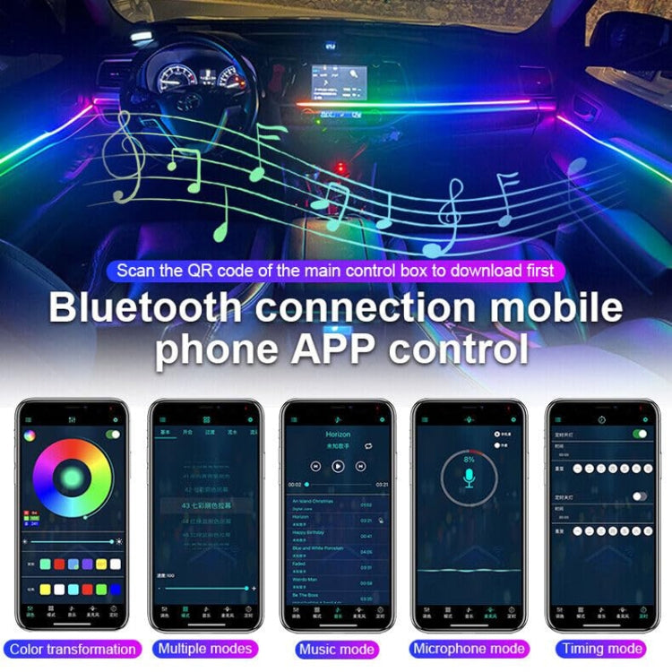 22 in 1 Car Hidden Acrylic LED Colorful Decorative Atmosphere Light Strip - Atmosphere lights by PMC Jewellery | Online Shopping South Africa | PMC Jewellery | Buy Now Pay Later Mobicred
