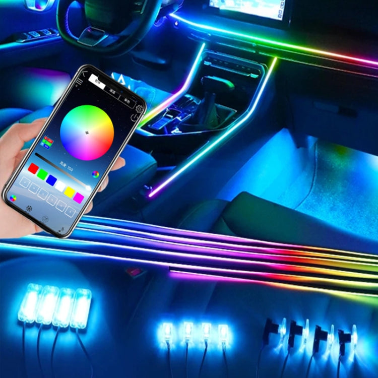 6 in 1 Car Hidden Acrylic LED Colorful Decorative Atmosphere Light Strip - Atmosphere lights by PMC Jewellery | Online Shopping South Africa | PMC Jewellery | Buy Now Pay Later Mobicred