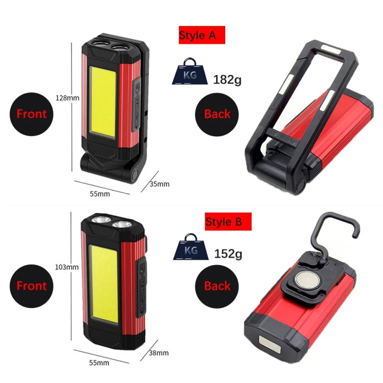 E-SMARTER K011 USB Rechargeable Repair Light With Magnet COB Strong Light Flashlight, Style: B Simple Silver - Other Tools by E-SMARTER | Online Shopping South Africa | PMC TechLife | Buy Now Pay Later Mobicred