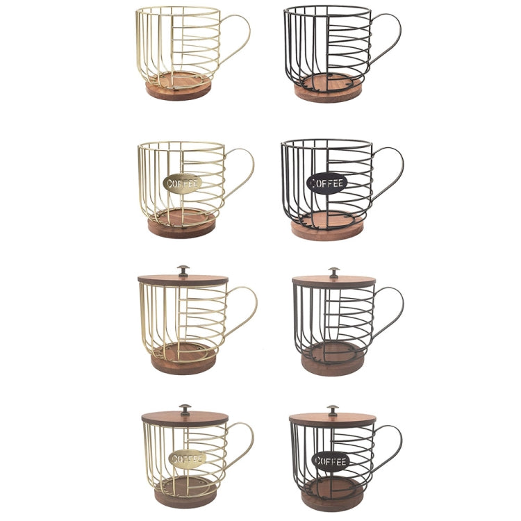 Coffee Companion Storage Rack Cup-Shaped Kitchen Storage Basket, Color: Gold No Words - free shipping - PMC TechLife - Order now!