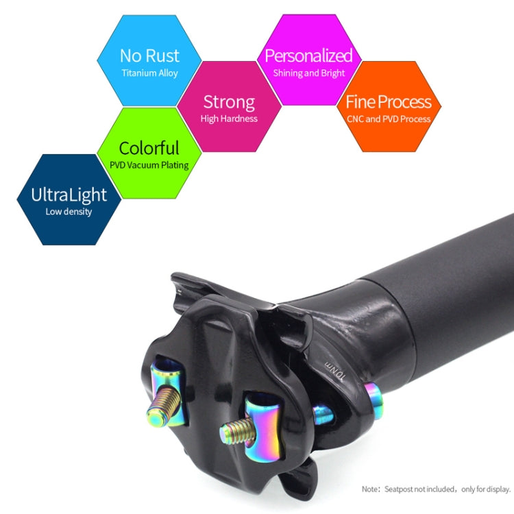Bicycle Titanium Alloy Seat Post Locking Screws, Color: M6x35 Titanium - Bicycle Saddle by PMC TechLife | Online Shopping South Africa | PMC TechLife | Buy Now Pay Later Mobicred