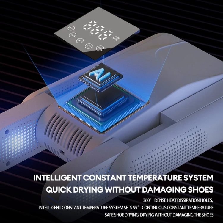 UV Antibacterial LED Touch Intelligent Constant Temperature Shoe Dryer, Spec: US Plug(White) - free shipping - PMC TechLife - Order now!