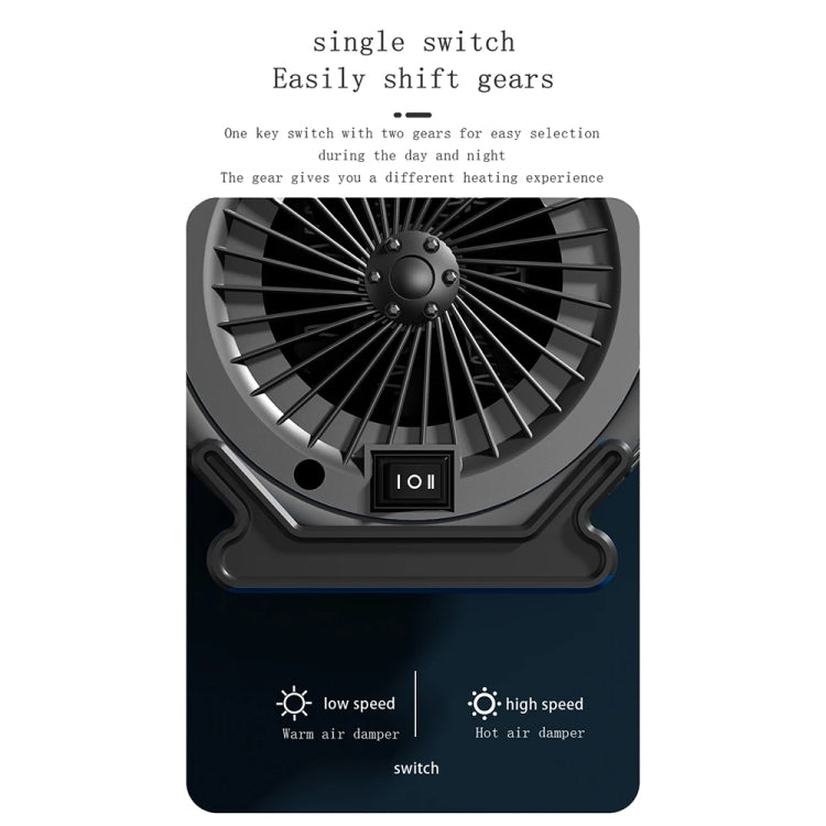 1800W Desktop High-power Two-speed Heater Household Fast Heating Heater, Spec: EU Plug(Gray) - Electric Heaters by PMC TechLife | Online Shopping South Africa | PMC TechLife | Buy Now Pay Later Mobicred
