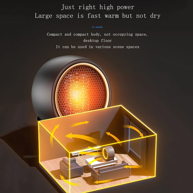 1800W Desktop High-power Two-speed Heater Household Fast Heating Heater, Spec: EU Plug(Black) - Electric Heaters by PMC TechLife | Online Shopping South Africa | PMC TechLife | Buy Now Pay Later Mobicred
