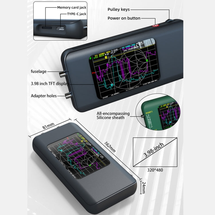 BSIDE P5 Handheld Vector Network Analyser Colorful Screen Network Tester - Lan Cable and Tools by BSIDE | Online Shopping South Africa | PMC TechLife | Buy Now Pay Later Mobicred
