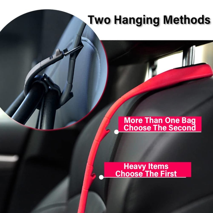 Adjustable Silicone Car Seat Back Storage Hook(Brown) - Auto Fastener & Clips by PMC TechLife | Online Shopping South Africa | PMC TechLife | Buy Now Pay Later Mobicred
