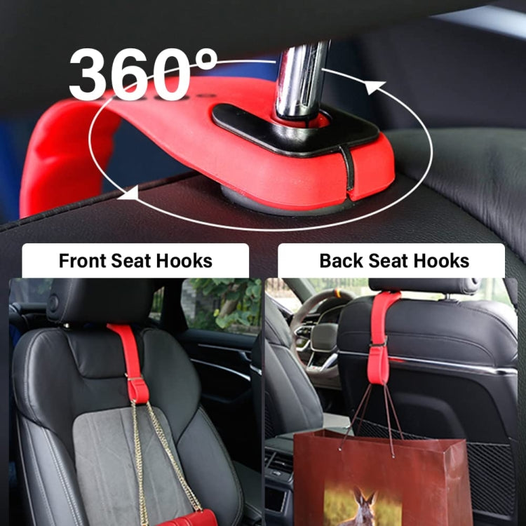 Adjustable Silicone Car Seat Back Storage Hook(Black) - Auto Fastener & Clips by PMC TechLife | Online Shopping South Africa | PMC TechLife | Buy Now Pay Later Mobicred