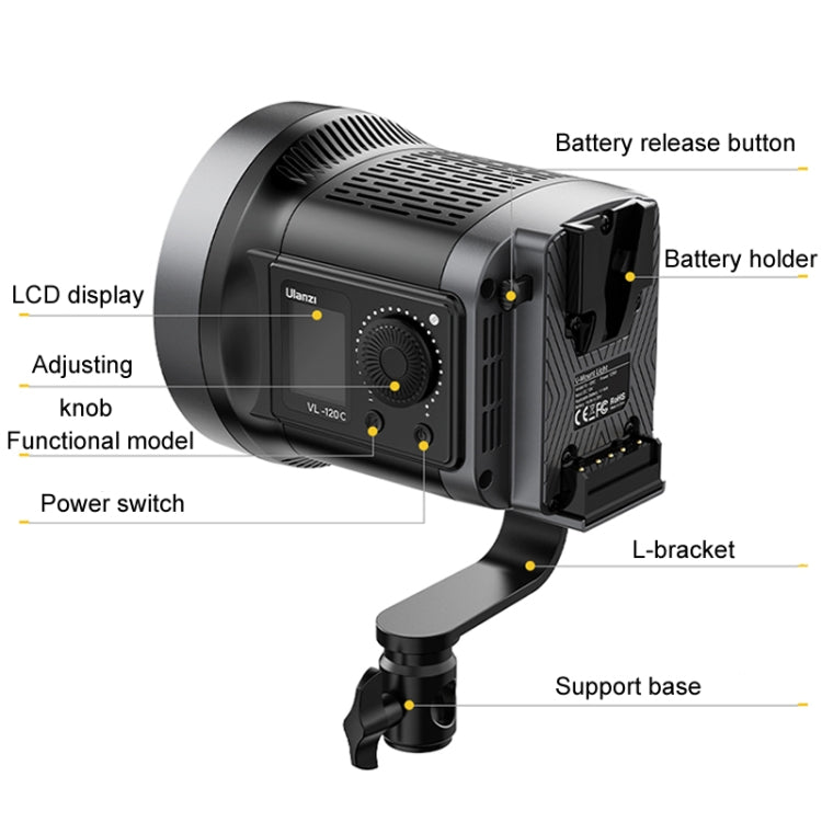 120W Photography Complementary Light Indoor Shooting Video Light, Style: VL-120C RGB -  by PMC TechLife | Online Shopping South Africa | PMC TechLife | Buy Now Pay Later Mobicred