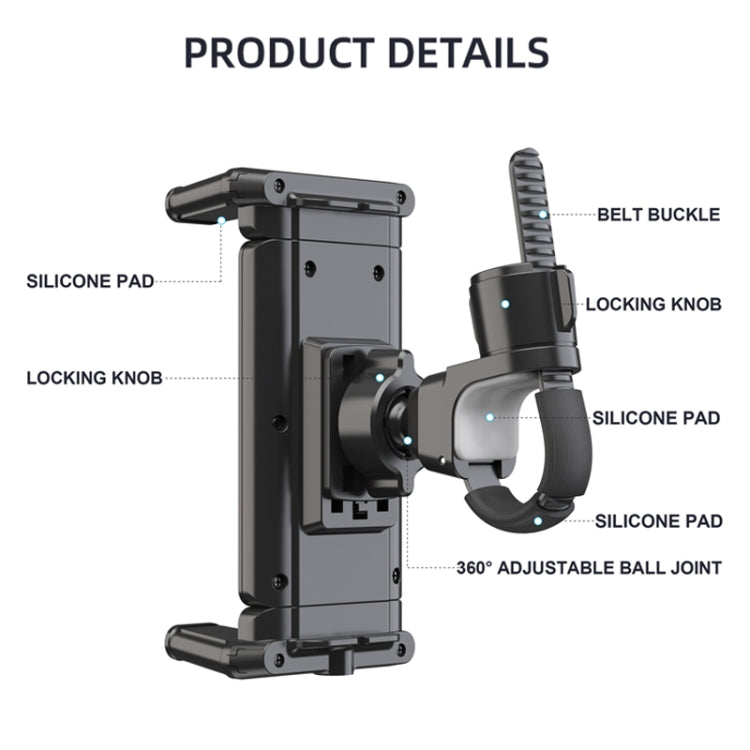 Engineering Truck Off-Road Vehicle Handrail Folding Screen Cell Phone Tablet Universal Bracket - Universal Car Holders by PMC TechLife | Online Shopping South Africa | PMC TechLife | Buy Now Pay Later Mobicred