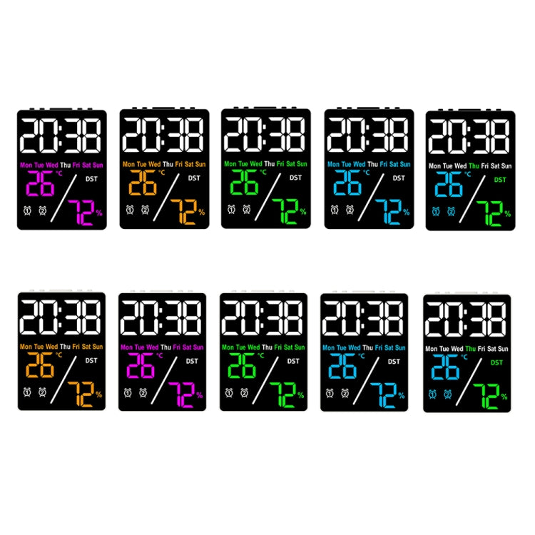 Multifunctional Temperature / Humidity Display Electronic Alarm Clock, Color: Three-color White - Alarm Clocks by PMc TechLife | Online Shopping South Africa | PMc TechLife | Buy Now Pay Later Mobicred