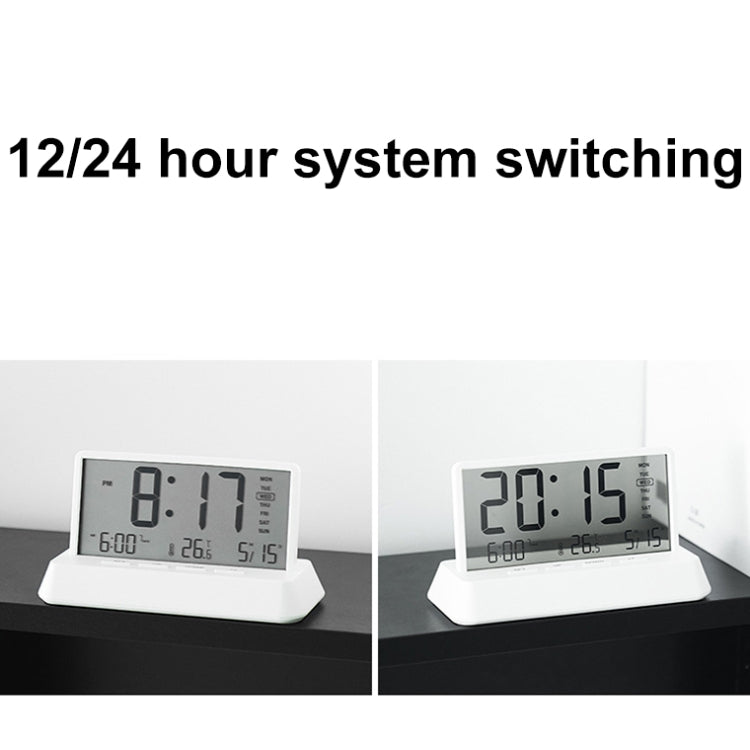 Multifunctional Temperature / Date Display Electronic Alarm Clock(White Transparent) - free shipping - PMc TechLife - Order now!