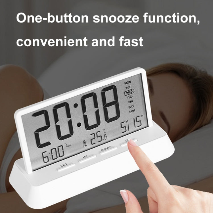 Multifunctional Temperature / Date Display Electronic Alarm Clock(White Transparent) - free shipping - PMc TechLife - Order now!