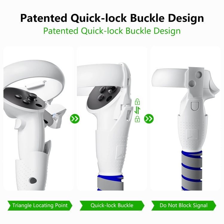 For Meta Quest 2 Controller Grip Games Handle Playing BeatSaber Baseball - VR Accessories by PMC TechLife | Online Shopping South Africa | PMC TechLife | Buy Now Pay Later Mobicred