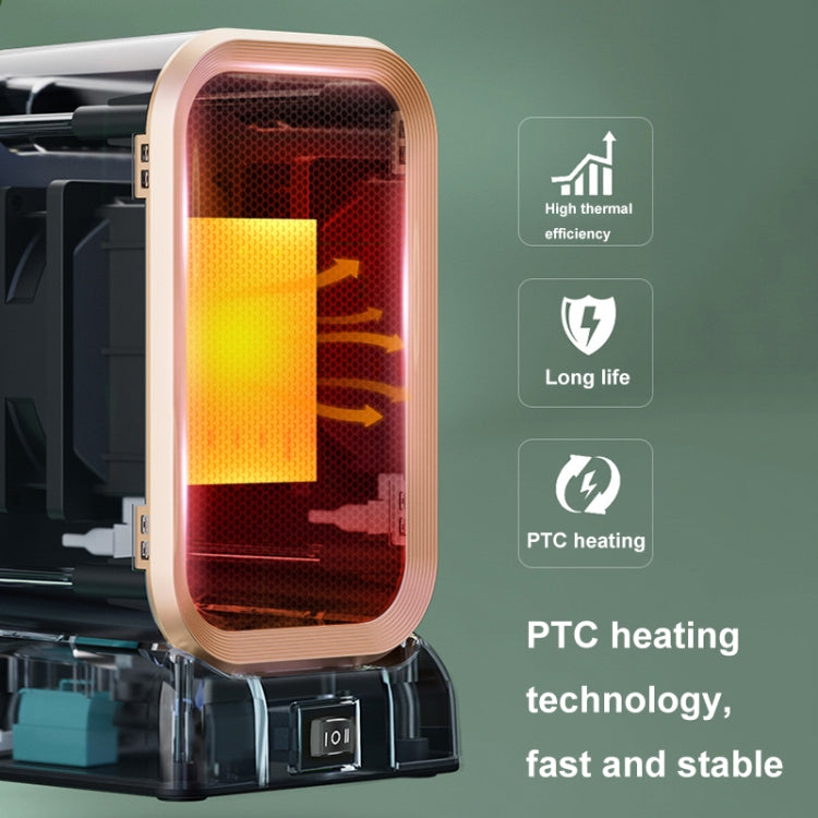 1000W High-power Household Heater Small Desktop Ceramic PTC Heating Heater, Spec: US Plug(Black) - Electric Heaters by PMC TechLife | Online Shopping South Africa | PMC TechLife | Buy Now Pay Later Mobicred
