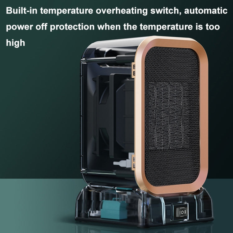 1000W High-power Household Heater Small Desktop Ceramic PTC Heating Heater, Spec: EU Plug(White) - Electric Heaters by PMC TechLife | Online Shopping South Africa | PMC TechLife | Buy Now Pay Later Mobicred