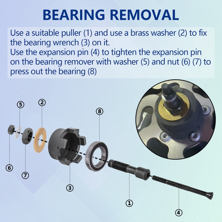 18pcs / Set For Harley Davidson Motorcycle Wheel Bearing Pulling Tool - Motorcycle Maintenance Tools by PMC TechLife | Online Shopping South Africa | PMC TechLife | Buy Now Pay Later Mobicred