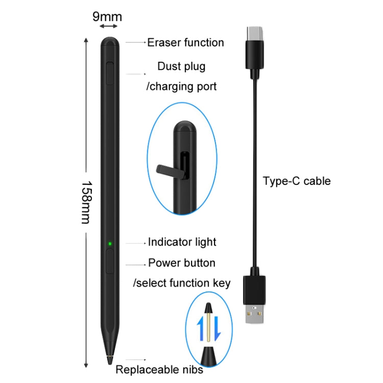 Tablet Stylus Pen USI2.0 Protocol Pen Stylus Anti False Touch(Gray) - Stylus Pen by PMC TechLife | Online Shopping South Africa | PMC TechLife | Buy Now Pay Later Mobicred