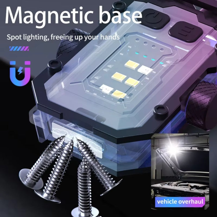 E-SMARTER YSD01PRO Mini Keychain Light Decompression Fingertip Gyro Bottom Magnetic Multi-Speed Adjustable Cap Clip Lights(White) - Mini Flashlight by E-SMARTER | Online Shopping South Africa | PMc TechLife | Buy Now Pay Later Mobicred
