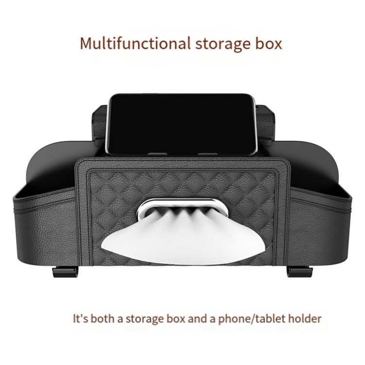 Multifunctional Car Seat Back Tissue Storage Box Hanging Bag(Wine Red) - Stowing Tidying by PMC TechLife | Online Shopping South Africa | PMC TechLife | Buy Now Pay Later Mobicred