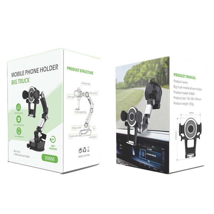Car Suction Cup Multi-function Cell Phone Navigation Mount, Style: With Flat Clip - Universal Car Holders by PMC TechLife | Online Shopping South Africa | PMC TechLife | Buy Now Pay Later Mobicred