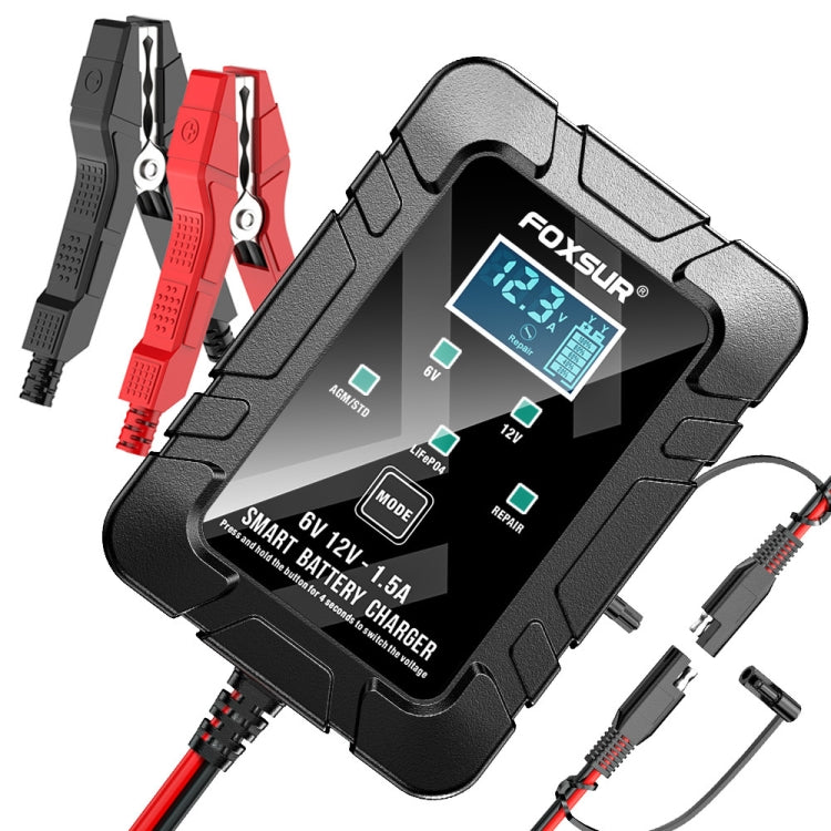 FOXSUR 6V/12V 1.5A Lawn Mower Motorcycle Lead Acid Battery SAE Plug Charger(US Plug) - Battery Charger by FOXSUR | Online Shopping South Africa | PMC TechLife | Buy Now Pay Later Mobicred