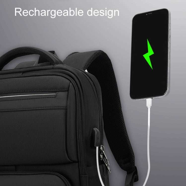 SKV B23889 Men Large Capacity Double-Shoulder Business Laptop Bag(Black) - free shipping - PMC TechLife - Order now!