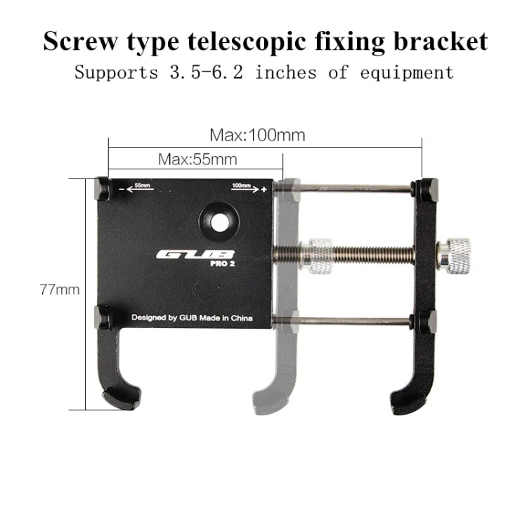 GUB PRO2 Aluminium Bicycle Phone Holder(Black) - free shipping - PMC TechLife - Order now!