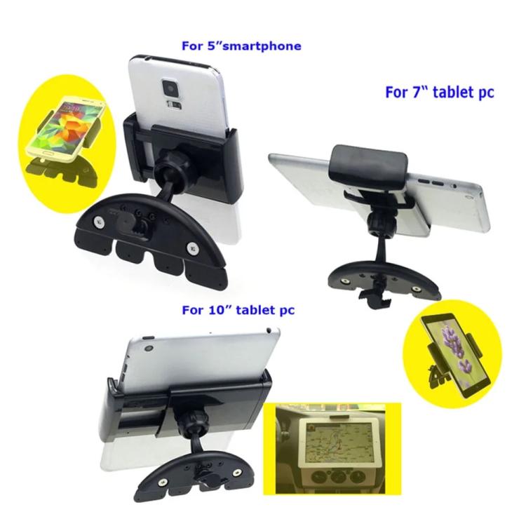 Car CD Slot Phone And Tablet Holder Mount GPS Navigator Stand 10 Inch - Universal Car Holders by PMC TechLife | Online Shopping South Africa | PMC TechLife | Buy Now Pay Later Mobicred