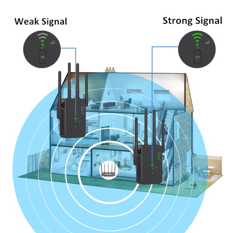 Urant U10 300Mbps 2.4G Wireless Repeater WiFi Signal Amplifier With 4 Antennas US Plug White - Broadband Amplifiers by Urant | Online Shopping South Africa | PMC TechLife | Buy Now Pay Later Mobicred