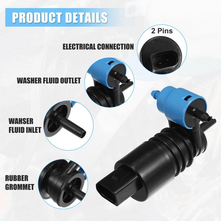 For Vauxhall Corsa C / MK2 Car Windshield Washer Pump Water Spray Motor - Windscreen Wipers by PMc TechLife | Online Shopping South Africa | PMc TechLife | Buy Now Pay Later Mobicred