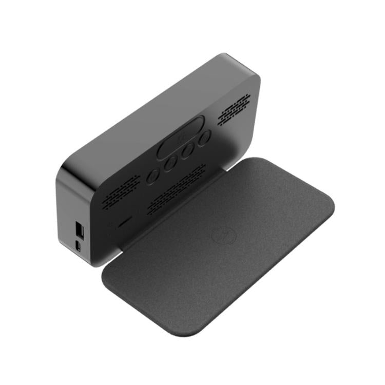 S281A LED Atmosphere Light Calendar / Temperature Display Clock With Wireless Charging Function(Black) - Alarm Clocks by PMc TechLife | Online Shopping South Africa | PMc TechLife | Buy Now Pay Later Mobicred