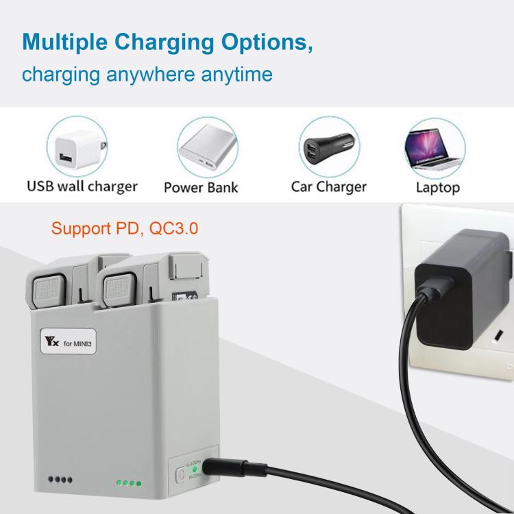 For DJI Mini 4 Pro / Mini 3 Pro / Mini 3 YX  Dual-Way Charger Battery Manager Without Plug - free shipping - PMC TechLife - Order now!